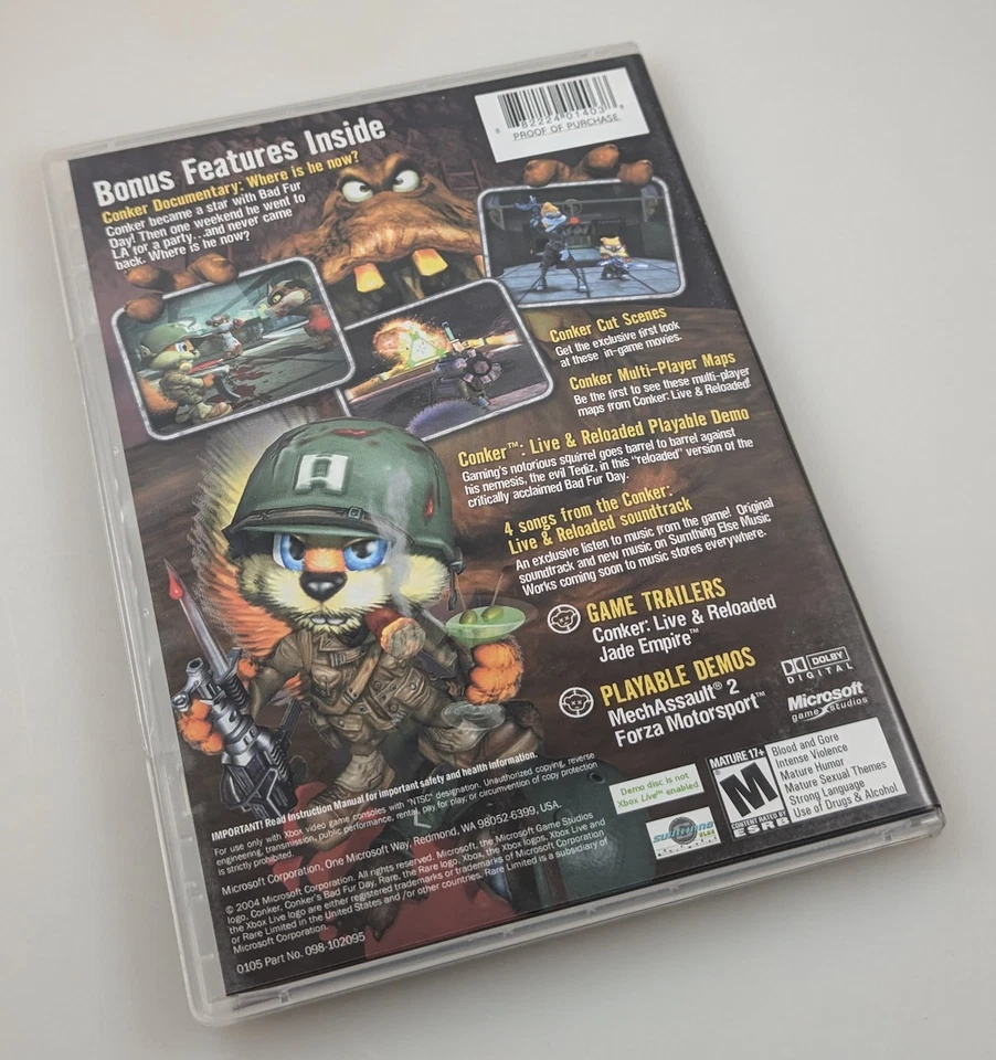 Microsoft Xbox - Conker Live & Reloaded - DEMO DISC New Unused - Image 2 of 2