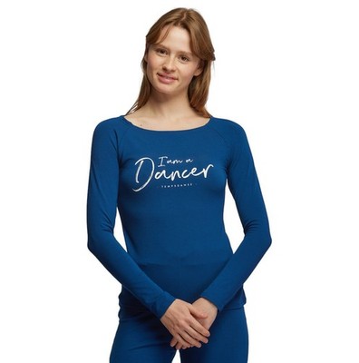 TempsDanse - Damen Langarm Shirt - Amana I Am - Blau - XS