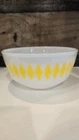 Rare Vintage Fire King Yellow Harlequin Diamond Unique Shape Bowl 6"