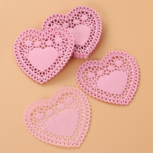 250 Pcs Carta Da Base Di Torte Forma Cuore Bambino Centrini Per Tavoli - Foto 7 di 12