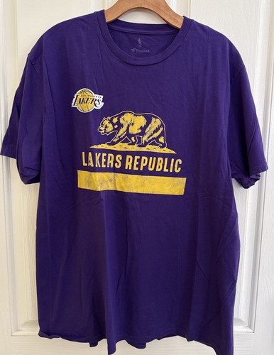 Camiseta para hombre FANATICS LOS ANGELES LA LAKERS Republic NBA California Bear talla L - Imagen 2 de 4