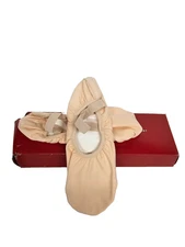 New Capezio Hanami 2037W leather split sole Pink Ballet Shoes size 10.5 M