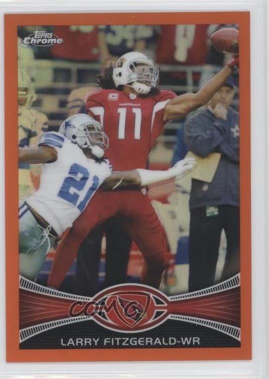 2012 Topps Chrome Retail Orange Refractor Larry Fitzgerald #141 0a1