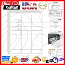 1" x 2-5/8" Address Labels 900 Labels Sticker Paper for Laser/Ink Jet Printer...