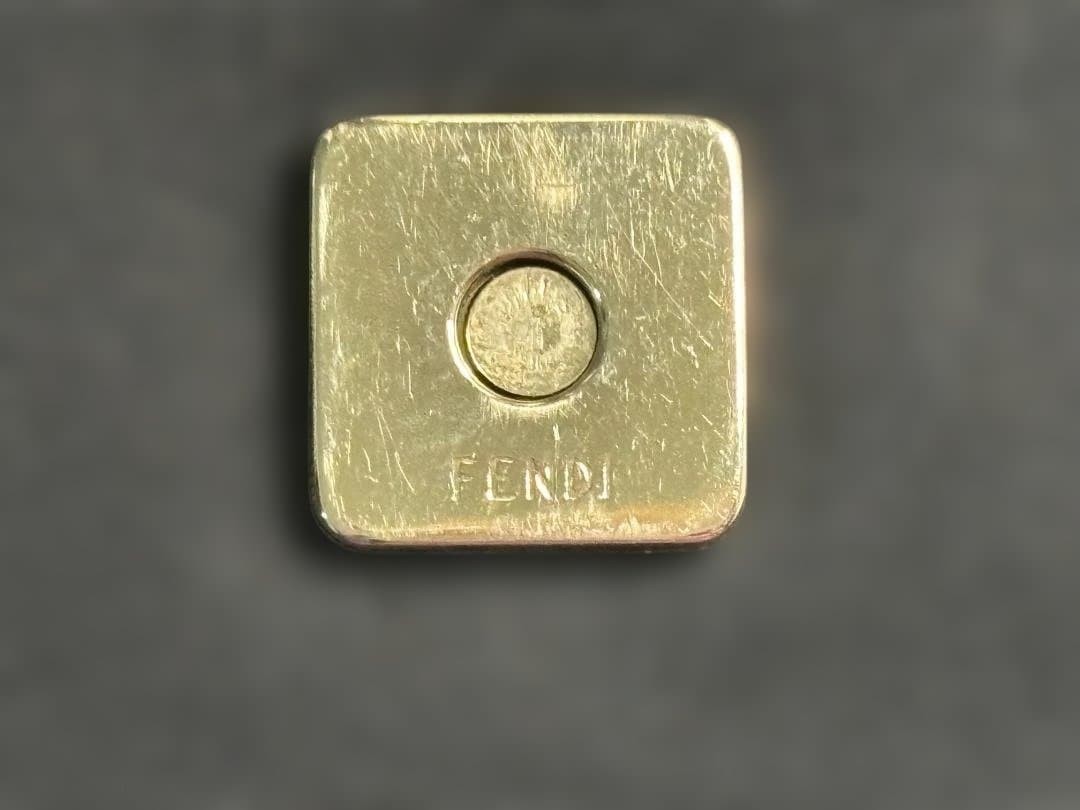 FENDI One Shoulder Bag Purse FF Baguette Denim Leather Navy Authentic thumbnail 5