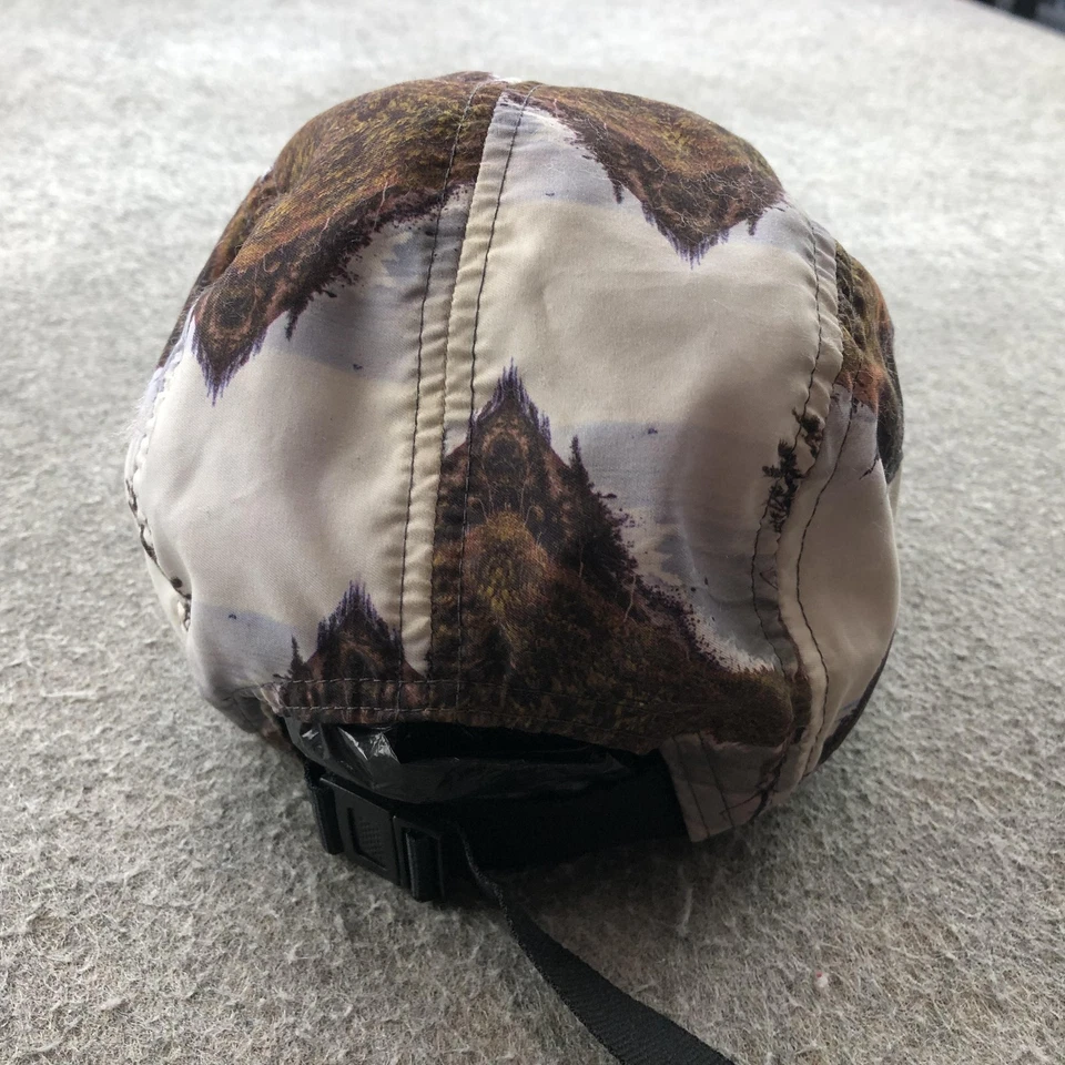 Gorra de carbón con correa trasera 5 paneles verde estampado de paisaje parche para hombre edición especial Foto 3 de 4