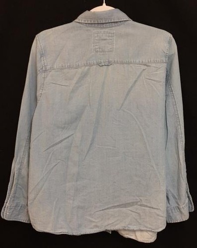Sonoma 1X blu maniche lunghe la camicia di tutti i giorni top jeans abbottonato - Foto 2 di 8