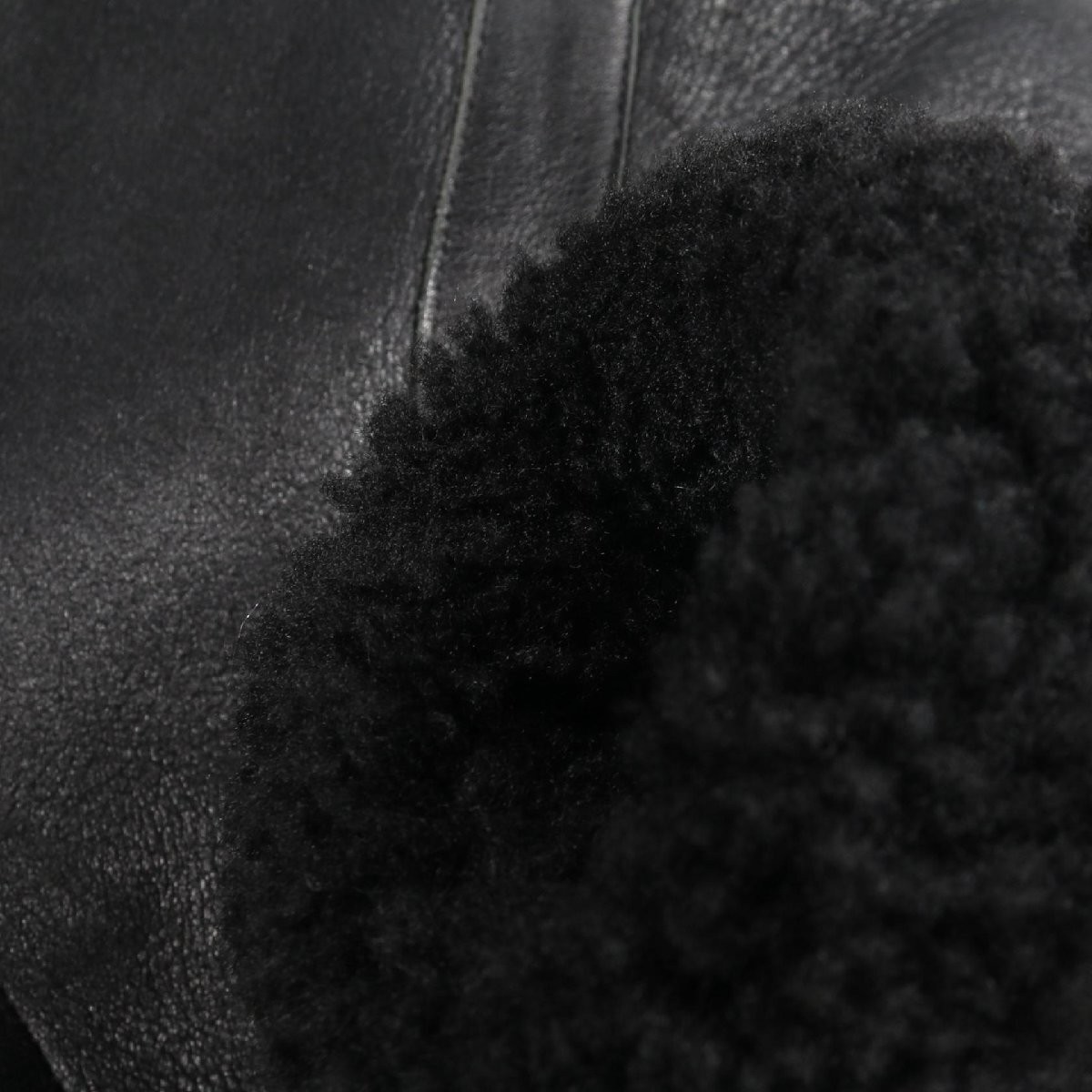 Acne Studios Ian Shearling Leather Jacket Black Outerwear image 9