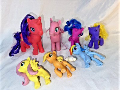 Lot of 7 Various sized My Little Pony Figures