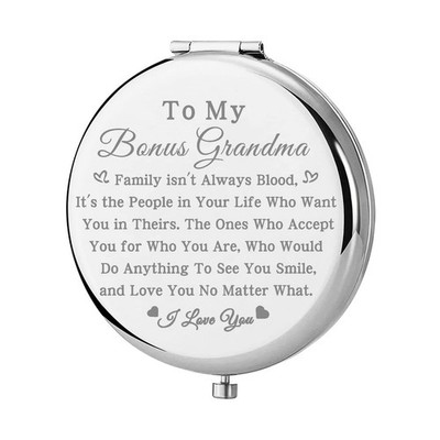 bobauna Bonus Grandma Pocket Mirror Step Grandma Gift Family Isn't Always Blo...