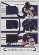 2023 National Treasures Collegiate 11/99 Quentin Johnston Derius Davis #TT9 0v82