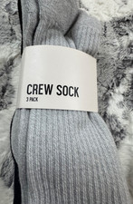 DSG 3-Pack Crew Socks Large Women's 10 /Men's 8-13 Gray, Black, White