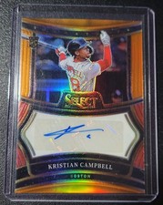 2025 Panini Select Baseball Kristian Campbell RC Signatures Auto Orange /75