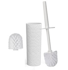 Toilet Brush,1 Pack Compact Toilet Brush  Holder Set,Plastic Round Barrel Lo...