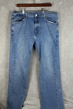 Levis 505 Jeans Mens 40x32 Blue Denim Straight Leg Regular Fit WaterLess