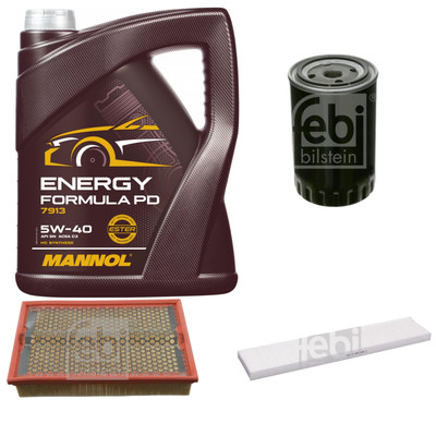 FEBI BILSTEIN Inspektionspaket 5L MANNOL Energy Formula PD 5W-40 für Ford
