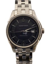 HAMILTON Automatic Watch Analog Stainless BLK SLV JAZZMASTER VIEWMATIC