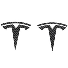 Model Y Badge Emblem - Front Hood and Rear Trunk Carbon-Carbon FiberFiber