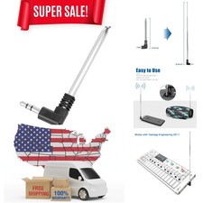 3.5mm FM Radio Antenna 4 Sections Telescoping Antenna 8.2cm/24.5cm,for Mobile...