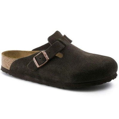 #ad #ad Birkenstock Unisex Boston Suede Soft Footbed Slip Ons Clog Mocha $68.86