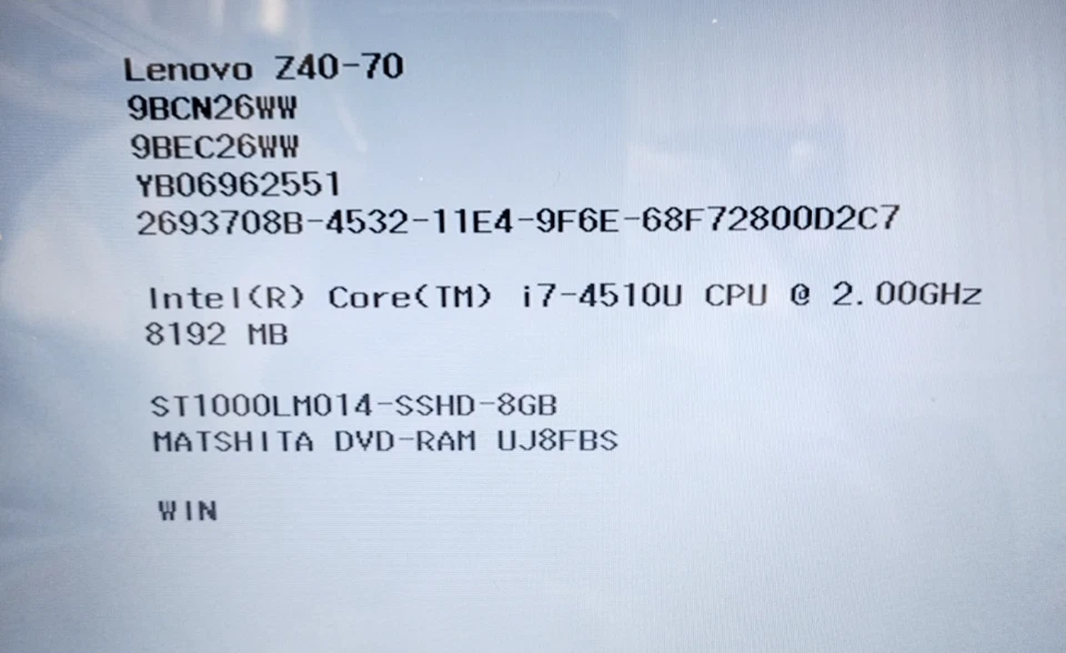 Lenovo IdeaPad Z40-70 14" Gaming Laptop i7-4510U 8GB RAM 1TB NVIDIA W10H - Image 3 of 4