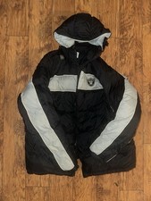 Vintage 90s Oakland Raiders NFL Zip Up Hooded Jacket Large
