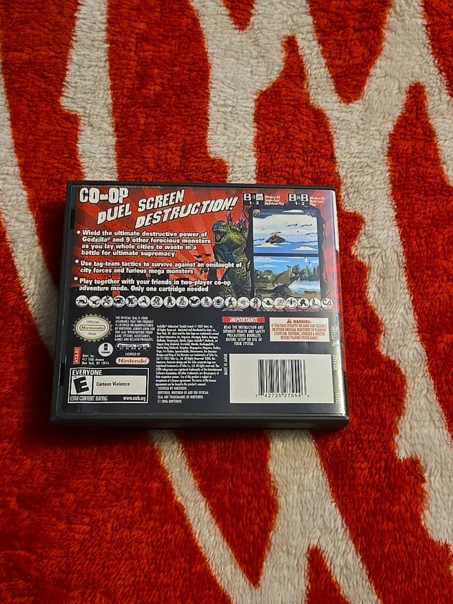 Godzilla Unleashed: Double Smash Nintendo DS Complete CIB Tested