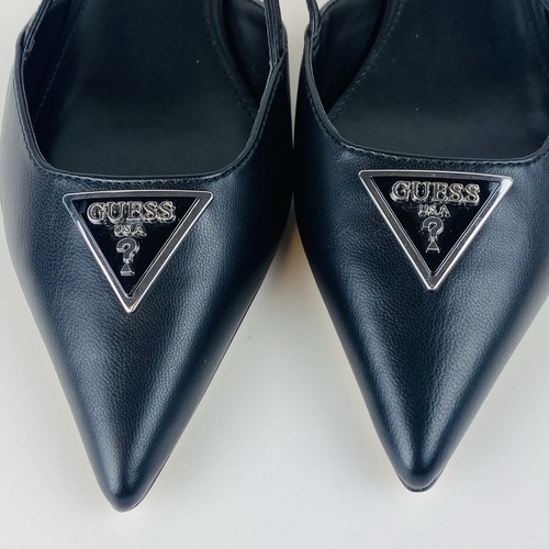 Guess Jesson 2 Black Slingback Kitten Heels Shoes Womens 7.5 Pointed Toe NEW - Picture 7 of 7