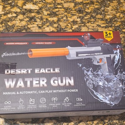 Desert Eagle Water Gun Manual & Automatic Suppressor Laser Sight Ages 3+