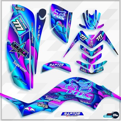 RAPTOR 80 2003-06 GRAPHICS KIT DECALS STICKERS ATV FREE SHIPPING 12mil G.