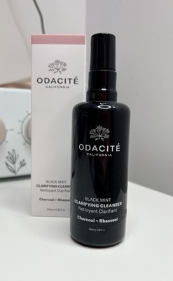 Odacité Black Mint Clarifying Gel Cleanser 100ml Charcoal Rhassoul Clay Vegan