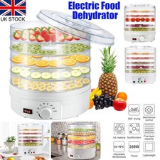 5 Tier Food Dehydrator Machine 350W Adjustable Temperature for Drying Fruit New