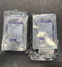 Lot of 2 (16TB) WD Purple 8TB WD85PURZ 3.5" SATA Surveillance Hard Drives
