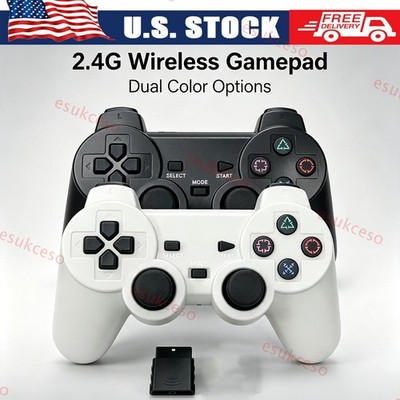 For Sony PS2 2.4G Wireless Twin Shock Game Controller Joystick Joypad