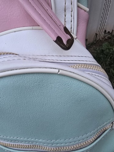 Golden Lassie Vintage Vinyl Women's Golf Bag Pink And Mint - Picture 8 of 9