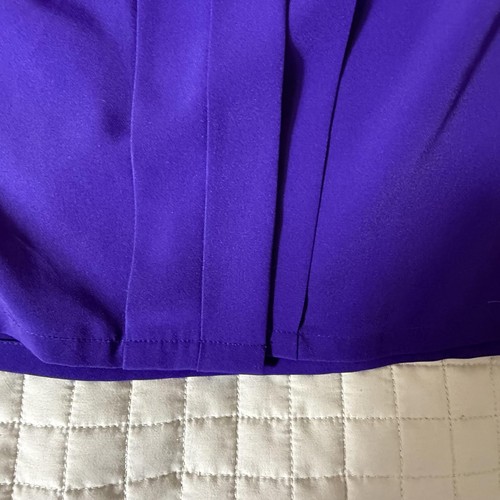 Koret Vintage Top Blouse Shirt Purple Pleated Long Sleeve Womens Sz 8 - Picture 4 of 10