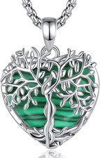 Collana Albero Della Vita Donna Con Cristallo, Ciondolo Albero Della Vita Con Pi