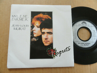 45T MYLENE FARMER & JEAN-LOUIS MURAT SCHEIBE '' REGRETS ''
