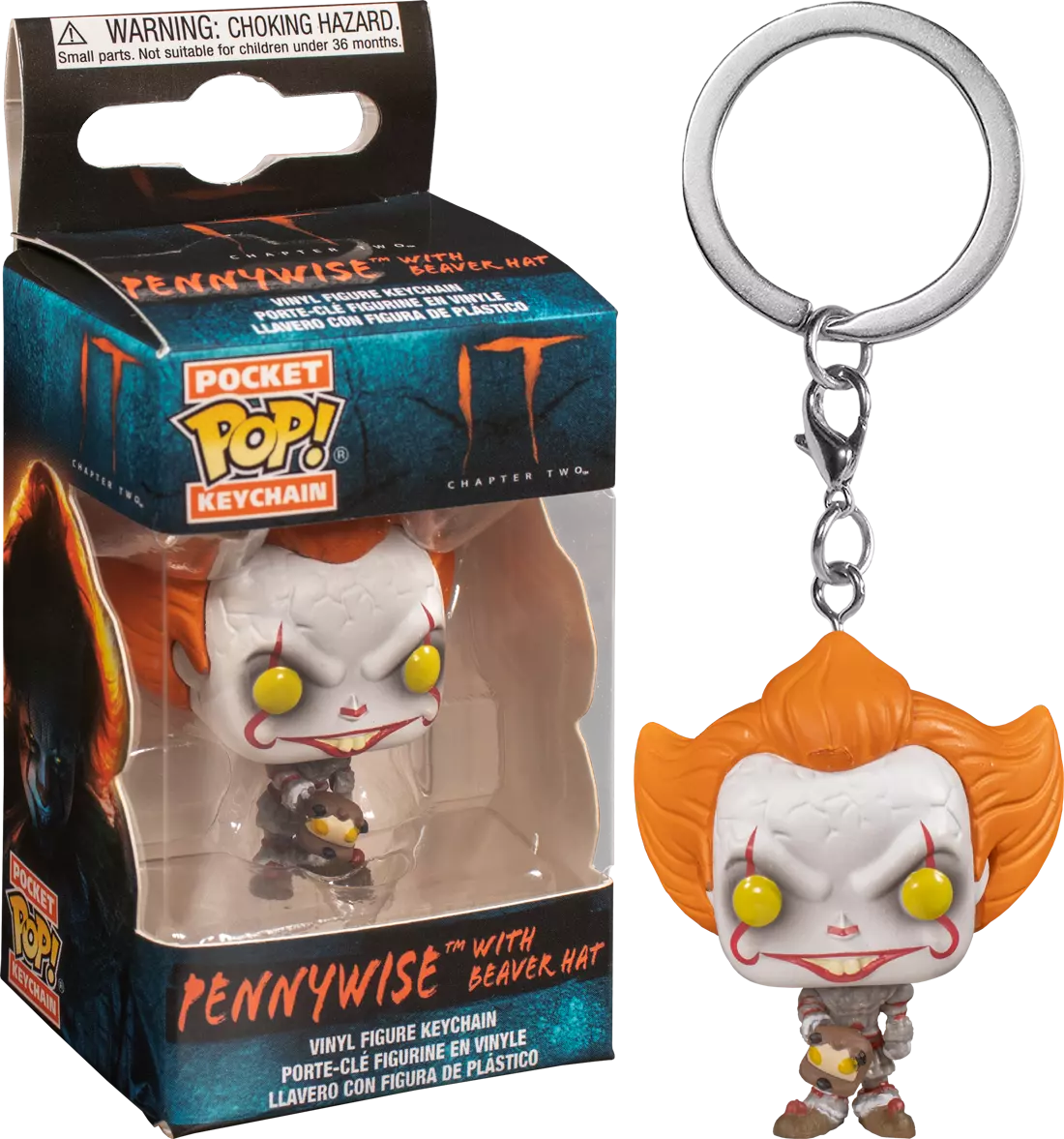 Funko Pocket POP Keychain Stephen King's It Chapter 2 Pennywise with Beaver  Hat