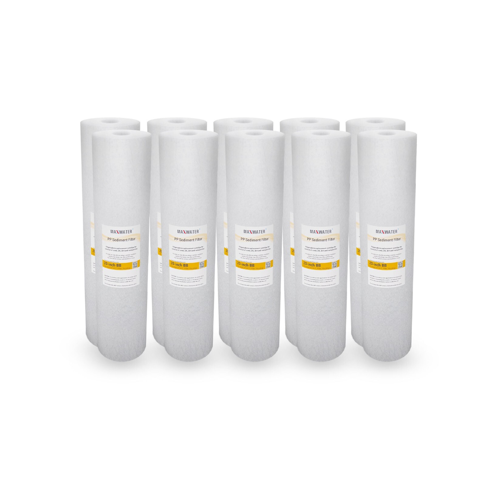20" x 4.5" Big Blue Sediment PP Polypropylene Whole house Water Filter 10 Pack 