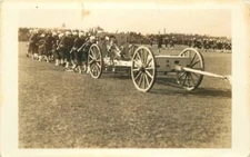 Gun Wagon pushing Military 1937 RPPC Photo Postcard 20-13422