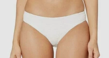 $125 Luli Fama Women's White Buleria Full Bikini Bottoms Swimwear Size Large