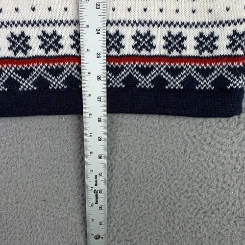 Artesania Sweater Mens Small Blue White Alpaca Peru Nordic Fair Isle 1/4 Zip - Picture 9 of 12