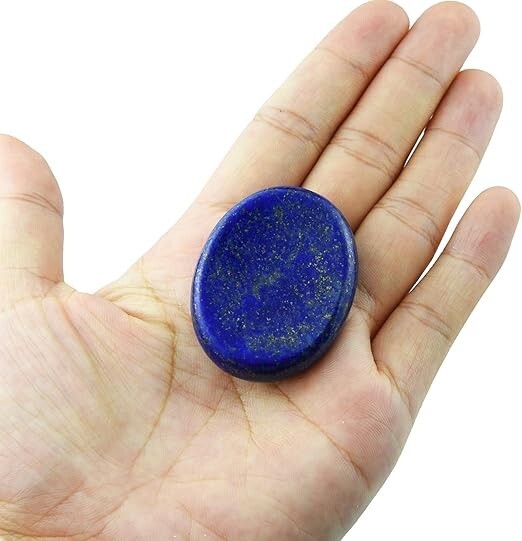 Lapis Lazuli Worry Stone Healing Crystal Palm Stone  Energy Gemstone 1 pcs