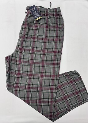 Roundtree Yorke Men s Pajama Pants Lounge 2XB Portuguese Flannel Pockets Cotton