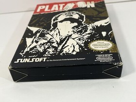 Platoon NES CIB Complete Nintendo Game Sleeve Styrofoam Manual Box Authentic