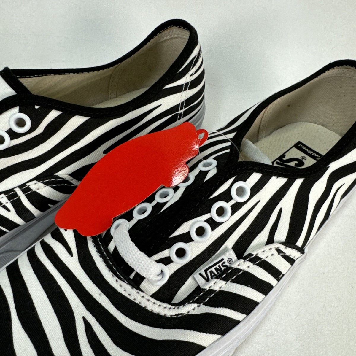 Vans Customs Zebra Print Skate Shoes Sneakers Women's Size