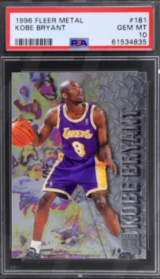 1996-1997 FLEER METAL KOBE BRYANT #181 PSA 10 RC ROOKIE POP 707 | eBay