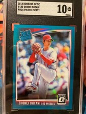 2018 Donruss Optic Shohei Ohtani Aqua Prizm SGC 10