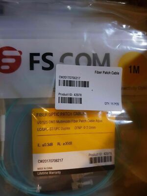 12 stück FSCOM 1m Dulpex Patchcable LC/ST 50/125 LSZH-konformer (4,16eur/Stück) 